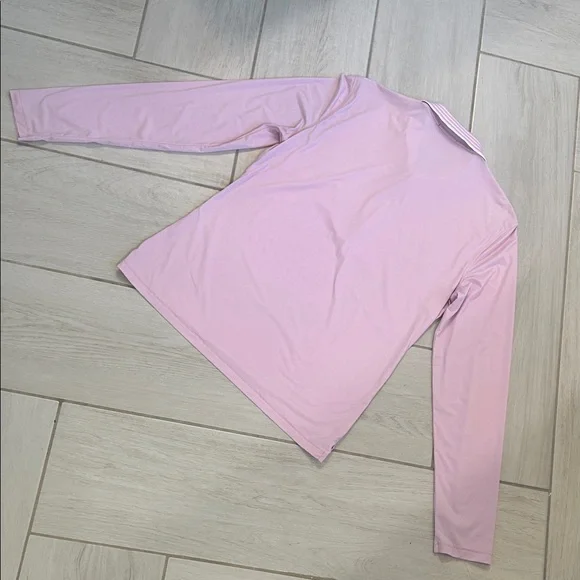 G/FORE Women’s Silky Tech Nylon Quarter Zip Polo Blush Pink Lilac Small - Picture 15 of 16